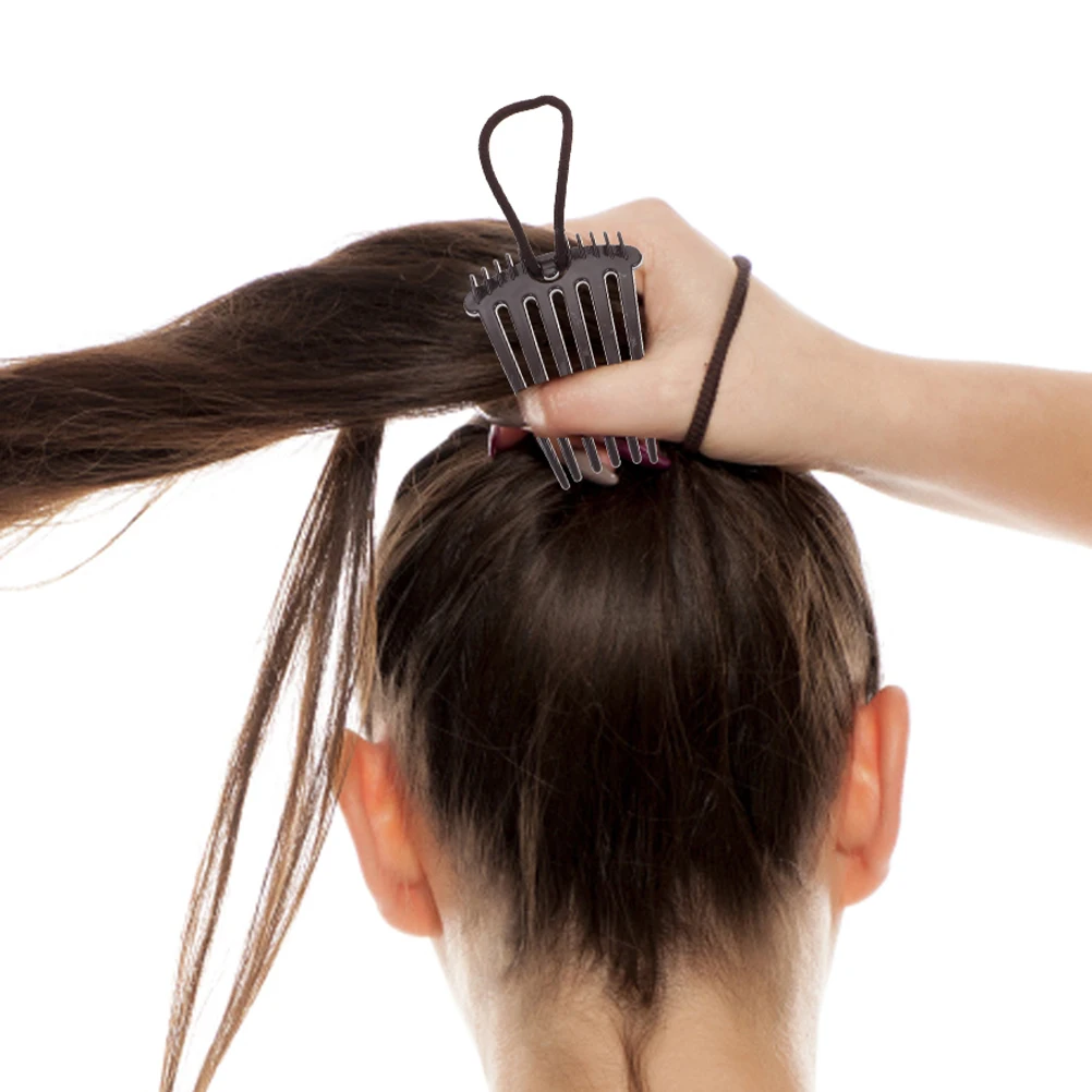 

6Pcs Elastic Band Hair Combs Comfortable Wear for Creating Many Different Types of Hair Styles Comb with Elastic Band on Side