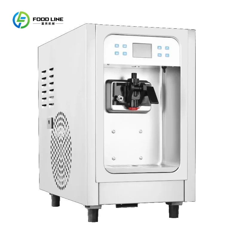 Small Single Flavor Soft Serve Ice Cream Machine Tabletop for Cafe Dessert Shop Custom