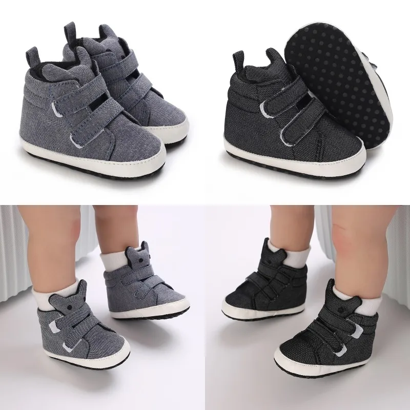 

New Popular Cartoon Newborn Boy Girl Shoes First Walker Baby Shoes Soft Non Slip Sole Lovely Bow Casual Canvas Children Shoes