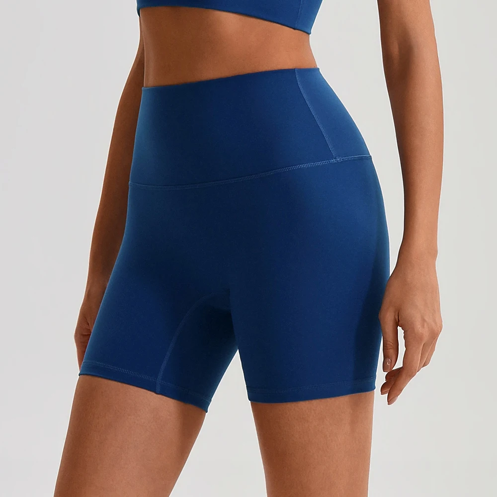 Buttery Soft High Waist Tummy Control Yoga Gym Shorts Women No Front Seam Summer Running Shorts Booty Stretch Fit Bike Shorts