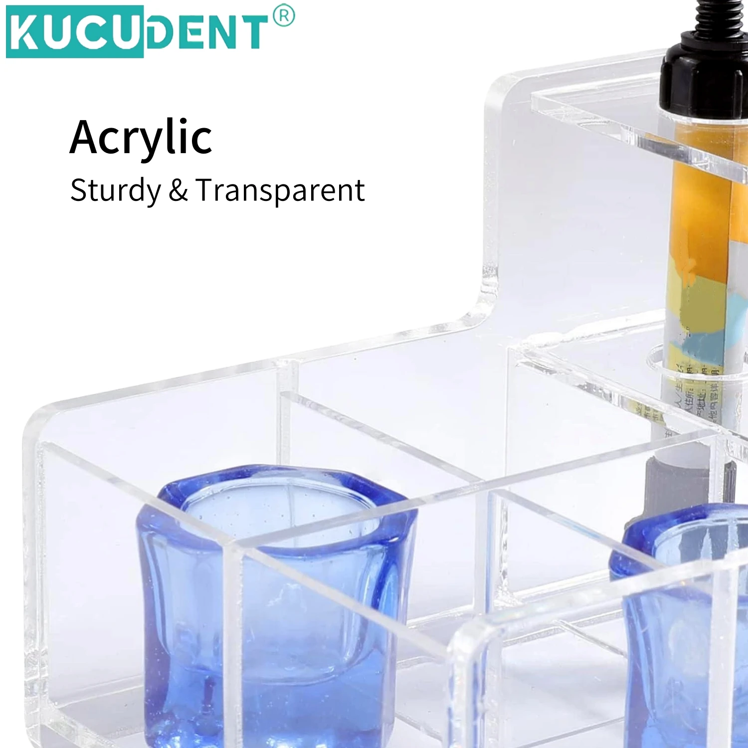 Dental Acrylic Organizer Composite Syringe Resin Adhesive Applicator Holder Oral Material Storage Box Dentistry Lab Tool