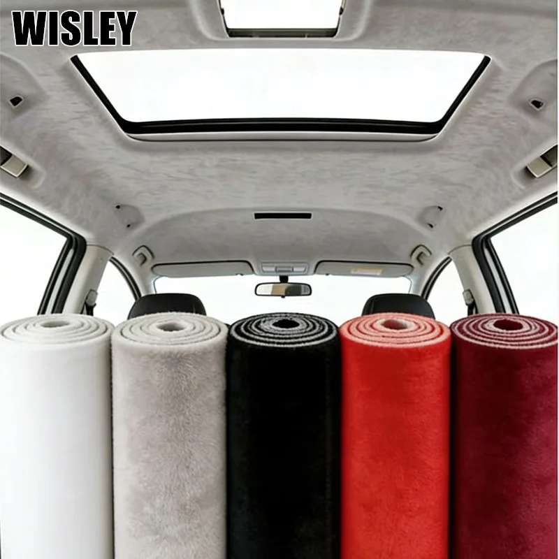 Tissu de remplacement pour toit de voiture en suède noir avec support en mousse, matériau de remplacement pour l'intérieur des voitures/SUV/VR, matériau pour toit de voiture DIY