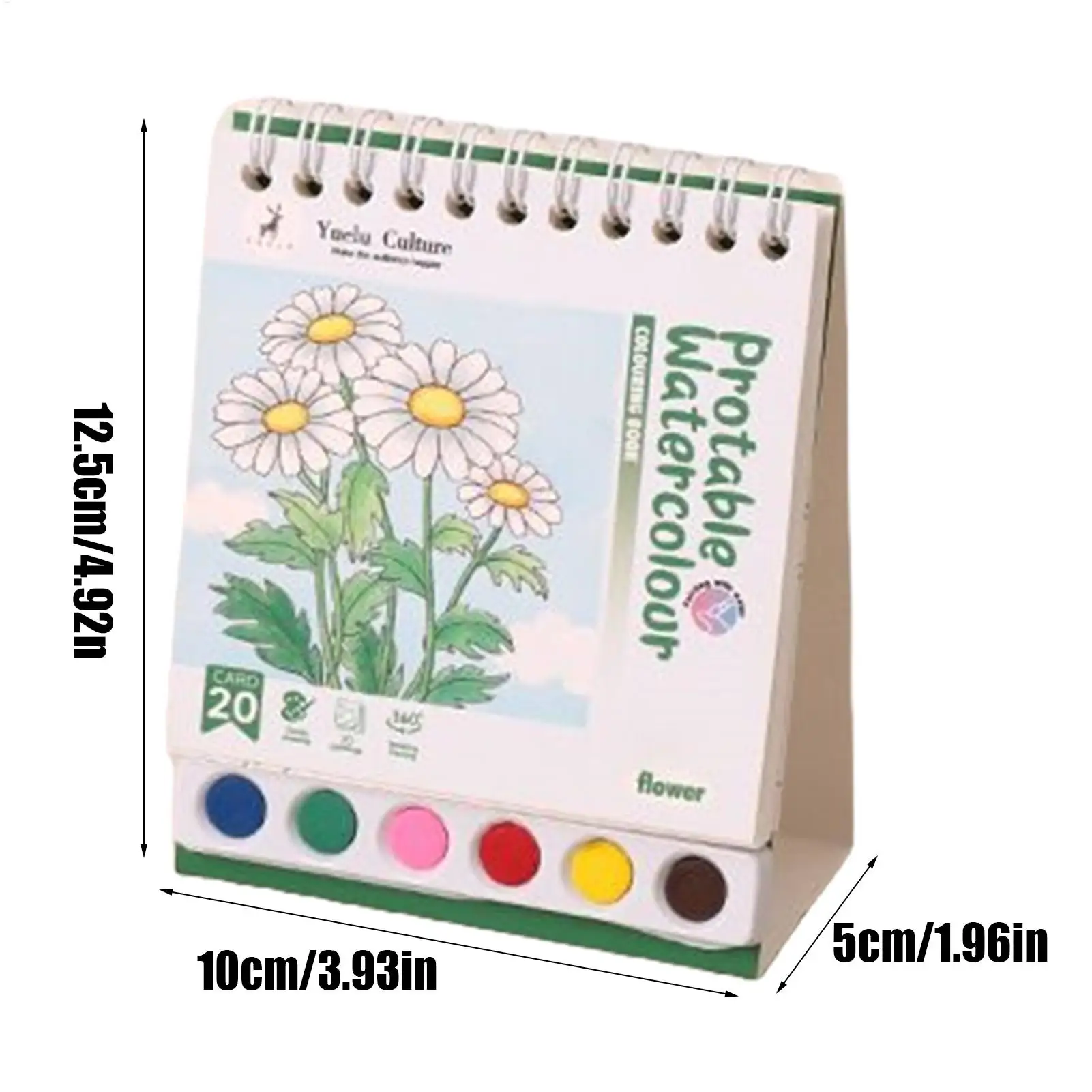 Livro de pintura a água lavável livro de aquarela com pincel iniciante-friendly pintura sketchbook educacional pré-escolar