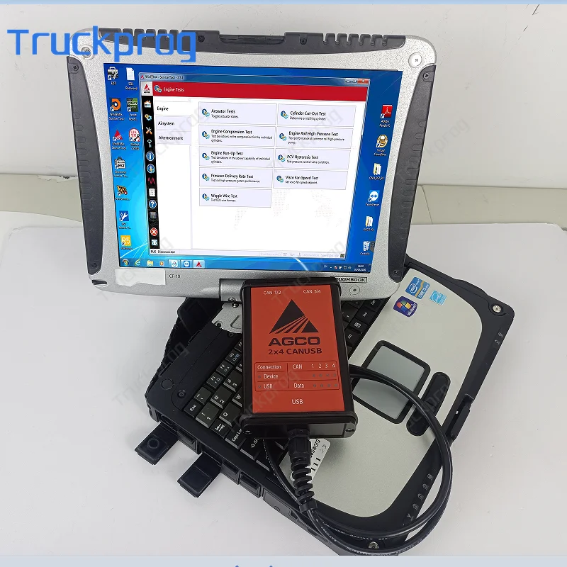 for Untuk AGCO Diagnostic Kit (CANUSB)AGCO EDT CANUSB Interface untuk Alat Diagnostik Traktor Pertanian Diagnosis +CF19 laptop