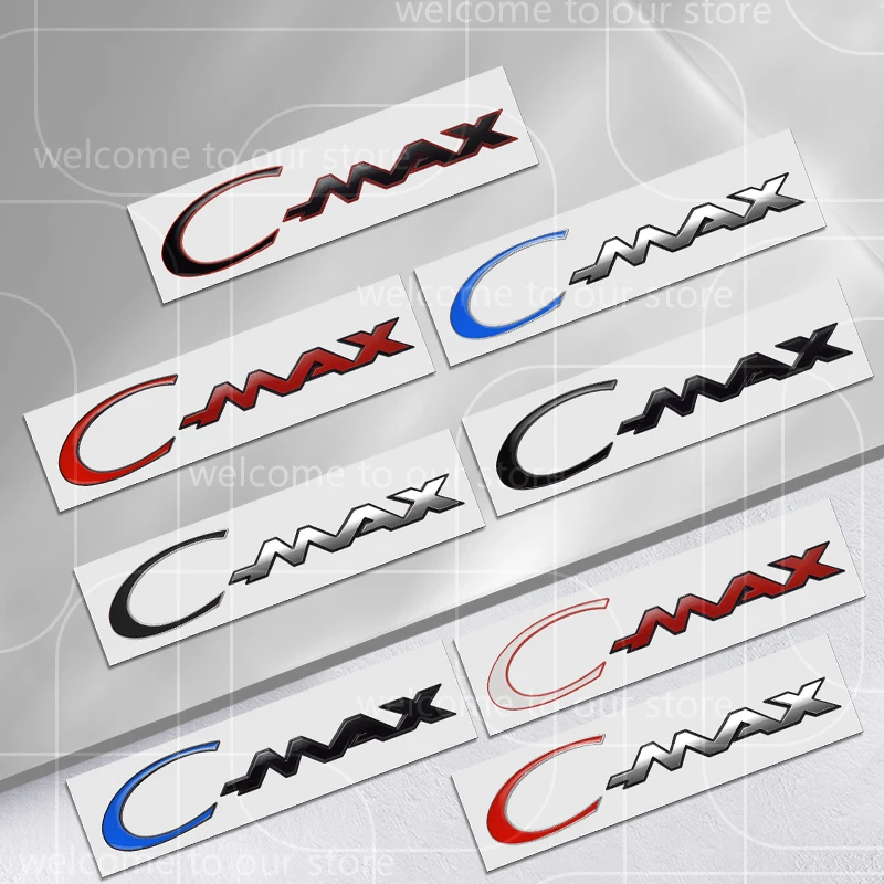 

3D For Ford C-MAX ST Line Energi Hybrid Car Sticker Zinc Alloy Emblem Body Accessories Styling Metal Rear Trunk Badge Decal