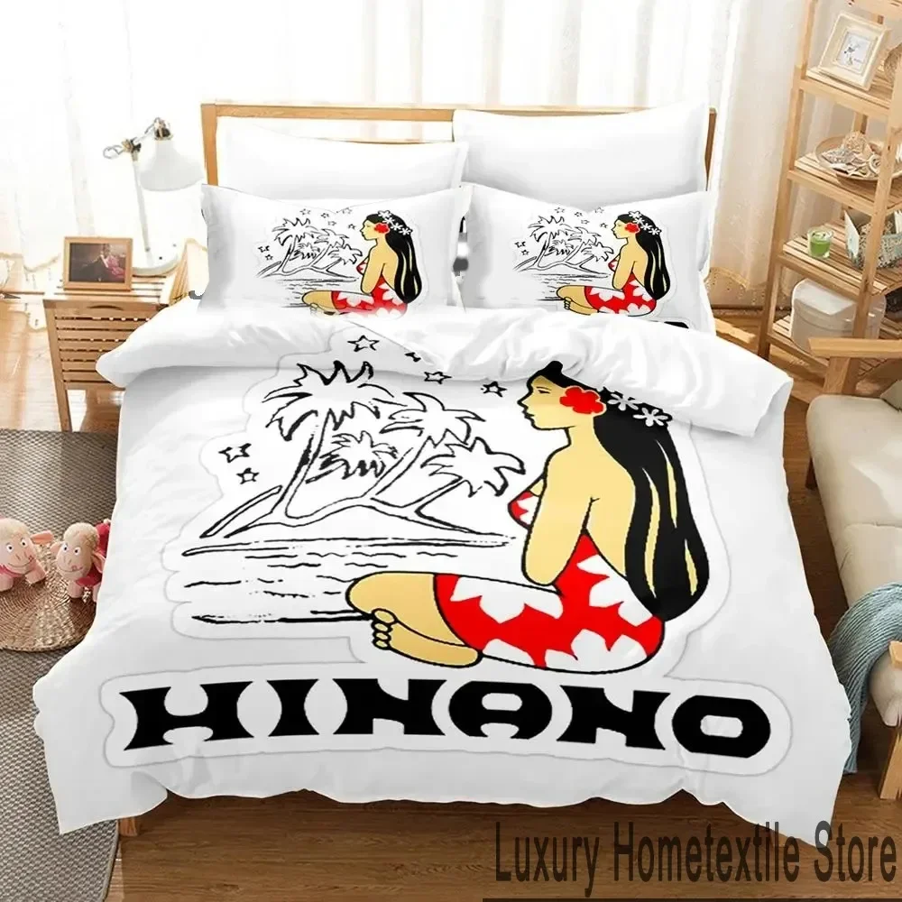 3D H-hinano Tahiti Logo Bedding Set Boys Girls Twin Queen King Size Duvet Cover Pillowcase Bed boys Adult Home Textileextile