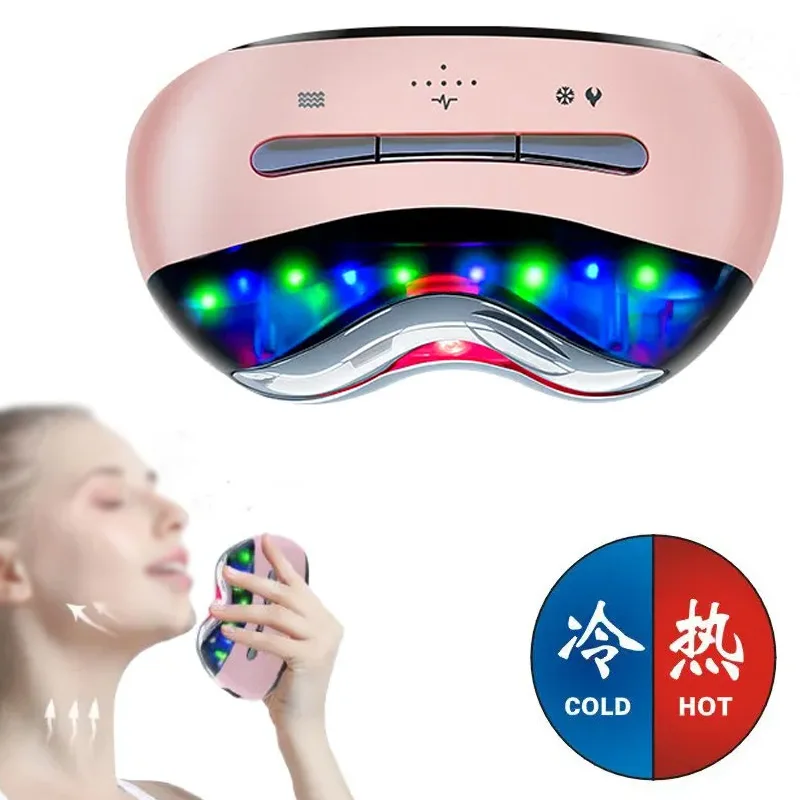 高周波スキンケアフェイシャルスカルプトツール Vフェイスリフト フォトントリートメント 温冷ネックフェイスビューティーデバイス 刮痧フェイシャルマッサージャー