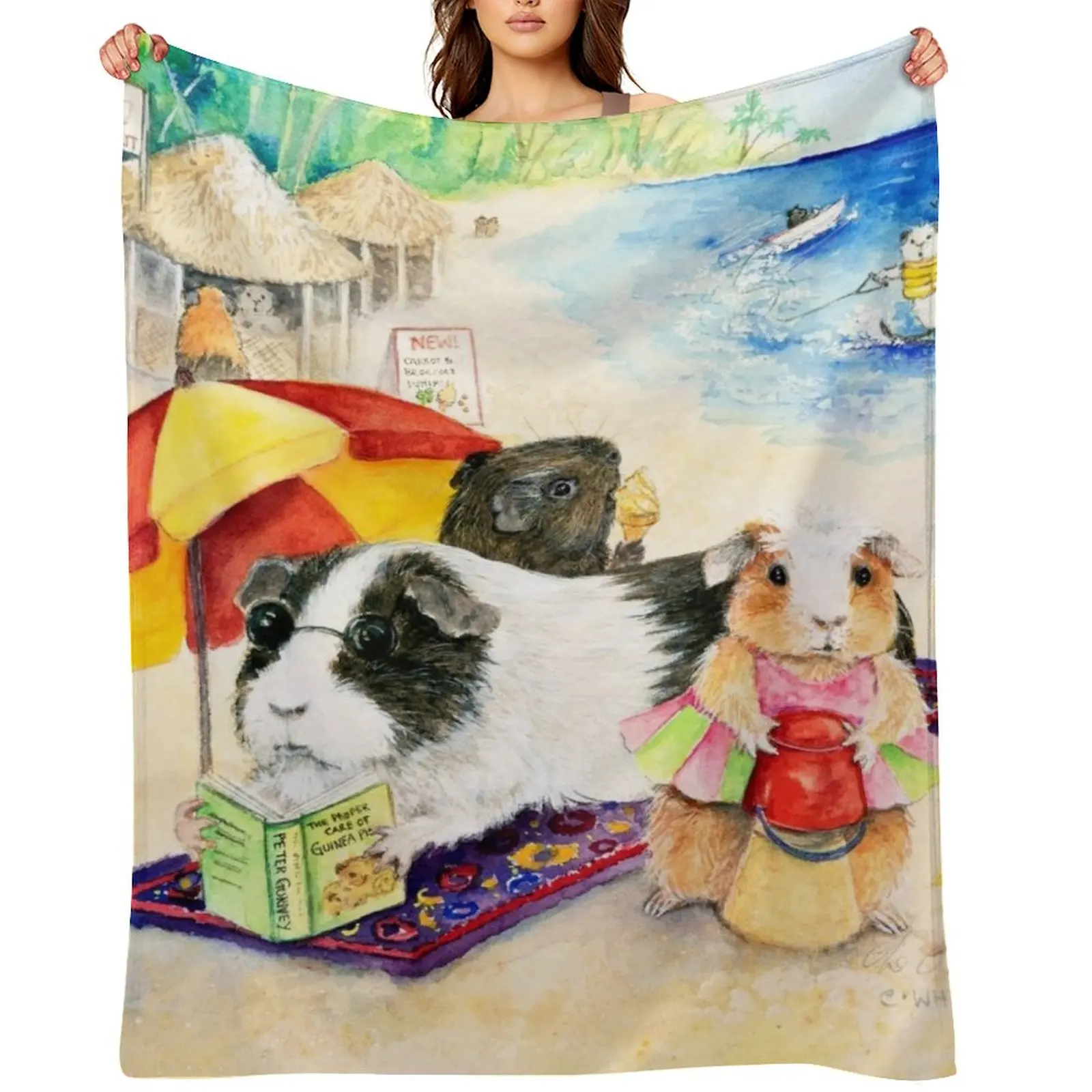 The Beach Throw Blanket Luxury Luxury Brand Plaid Luxury St Blankets