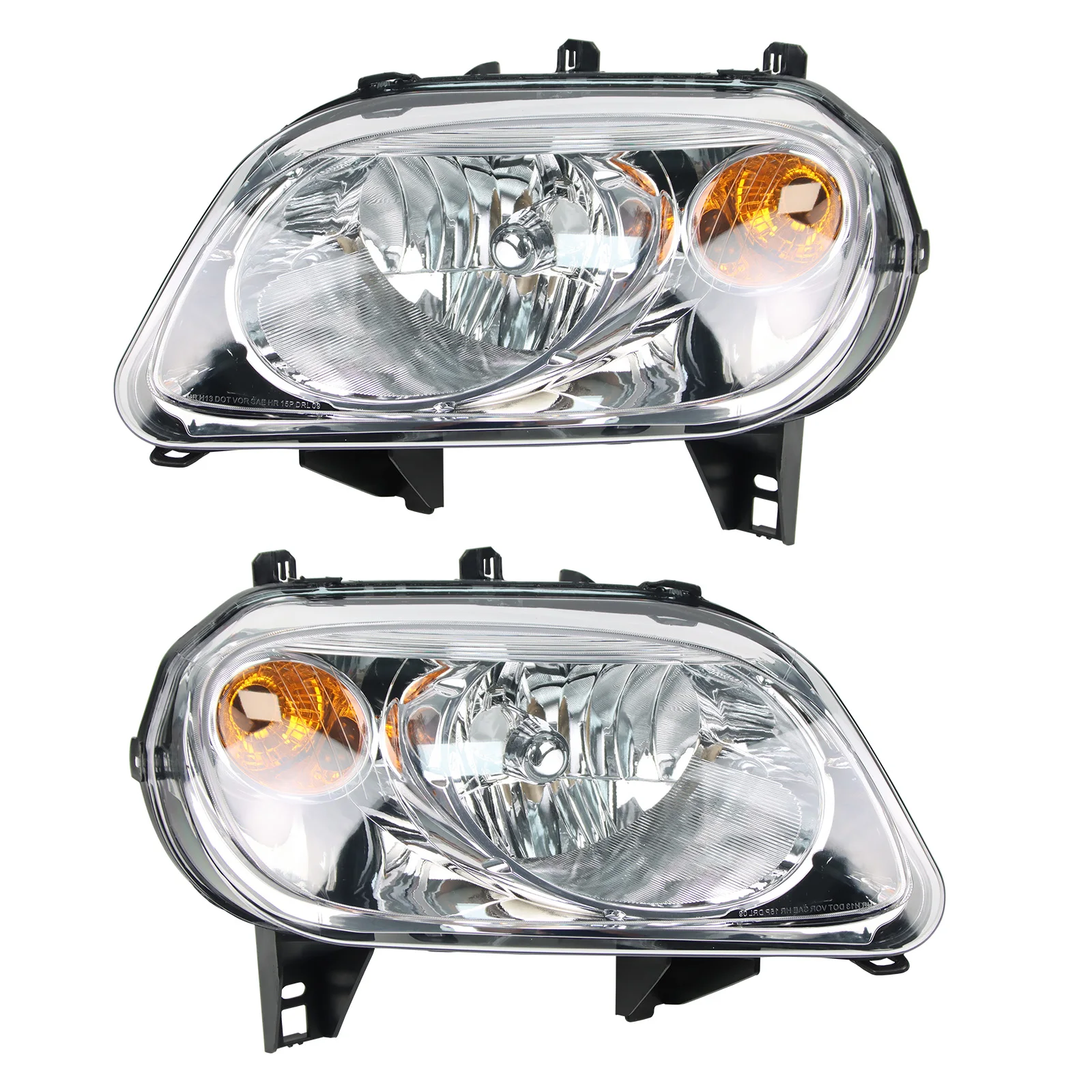 

1*Pair Left Right Headlight Assembly for 2006-2011 Chevrolet HHR White Housing