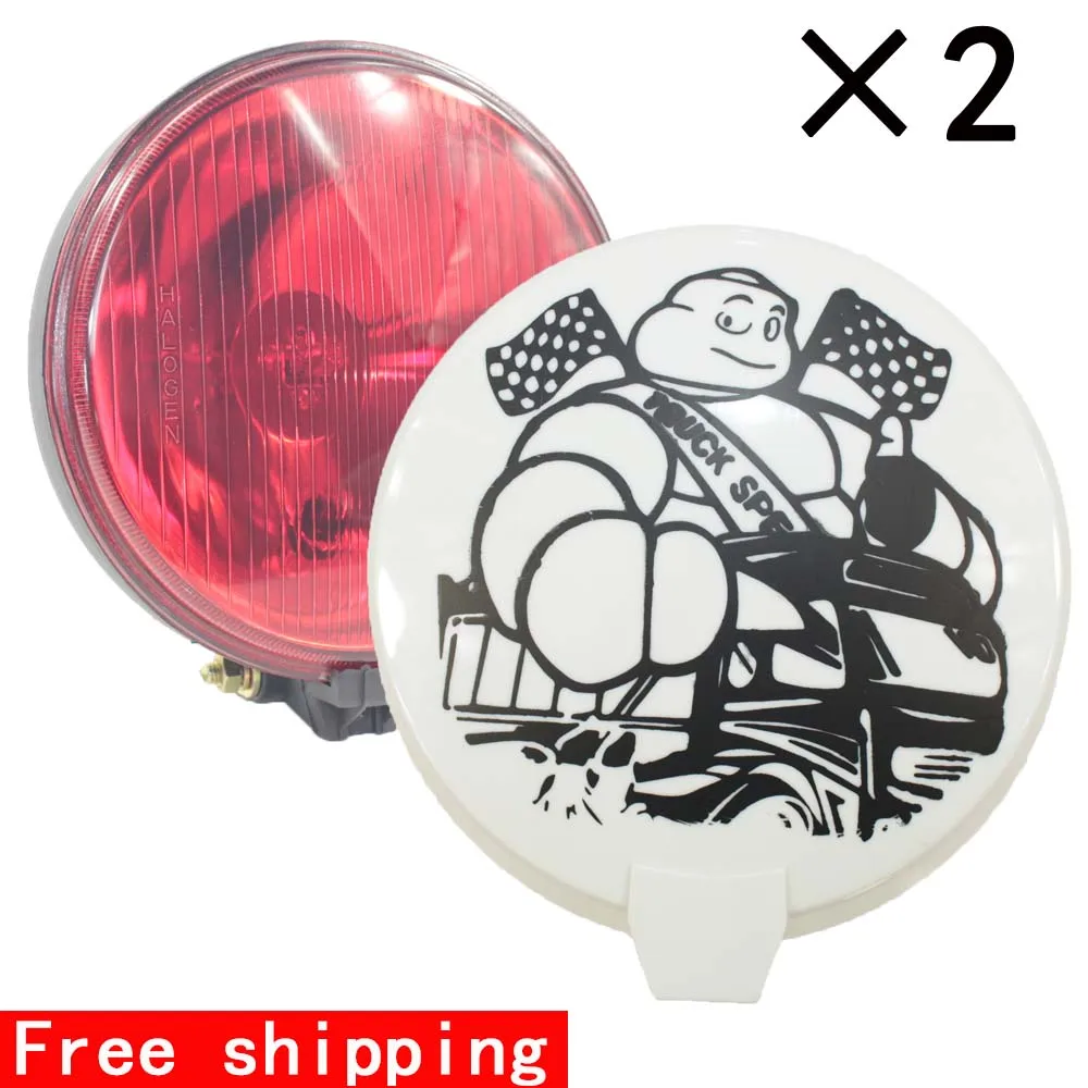 Red Glass Lens Universal Fog Light 7.5