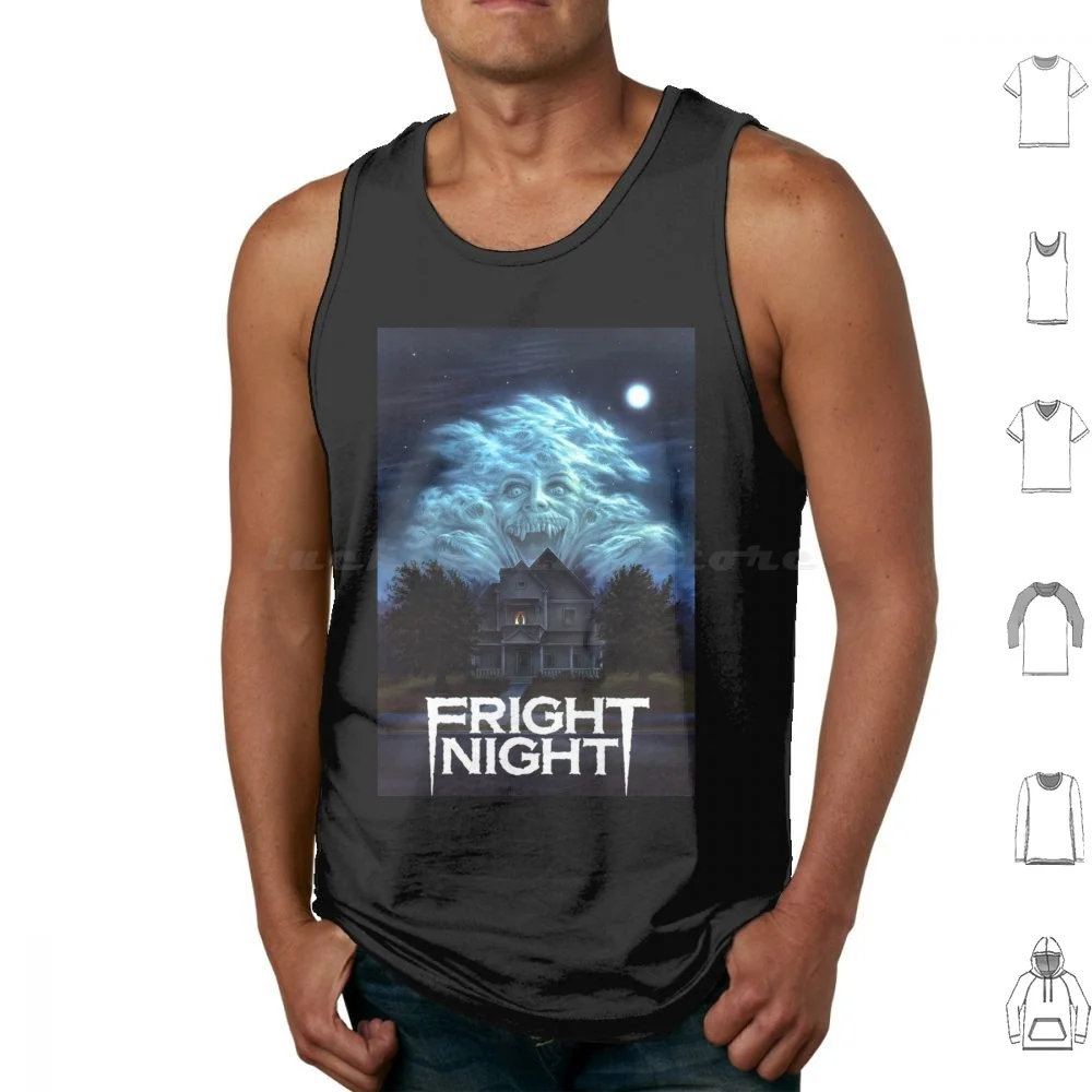 Fright Night Tank Tops Print Cotton Movie Fright Night Roddy Film 80s Original Classic Retro Vintage Live Terror Horror B