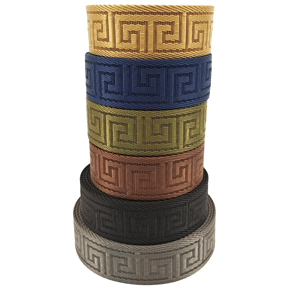 

38mm wide thick imitation nylon jacquard woven belt, luggage strap, shoe cap decorative accessories