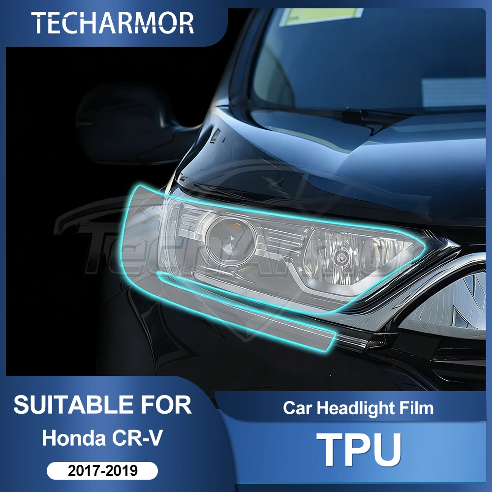 TPU-Autoscheinwerfer-Schutzfolie für Honda CRV 2017 2018 2019 Transport & Smoke Anti-Scratch Auto Externe Zubehörteile