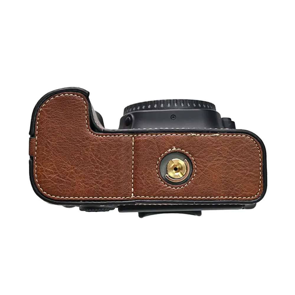 PU Leather Half Body Cover for Canon EOS 60D 70D 80D 90D Camera
