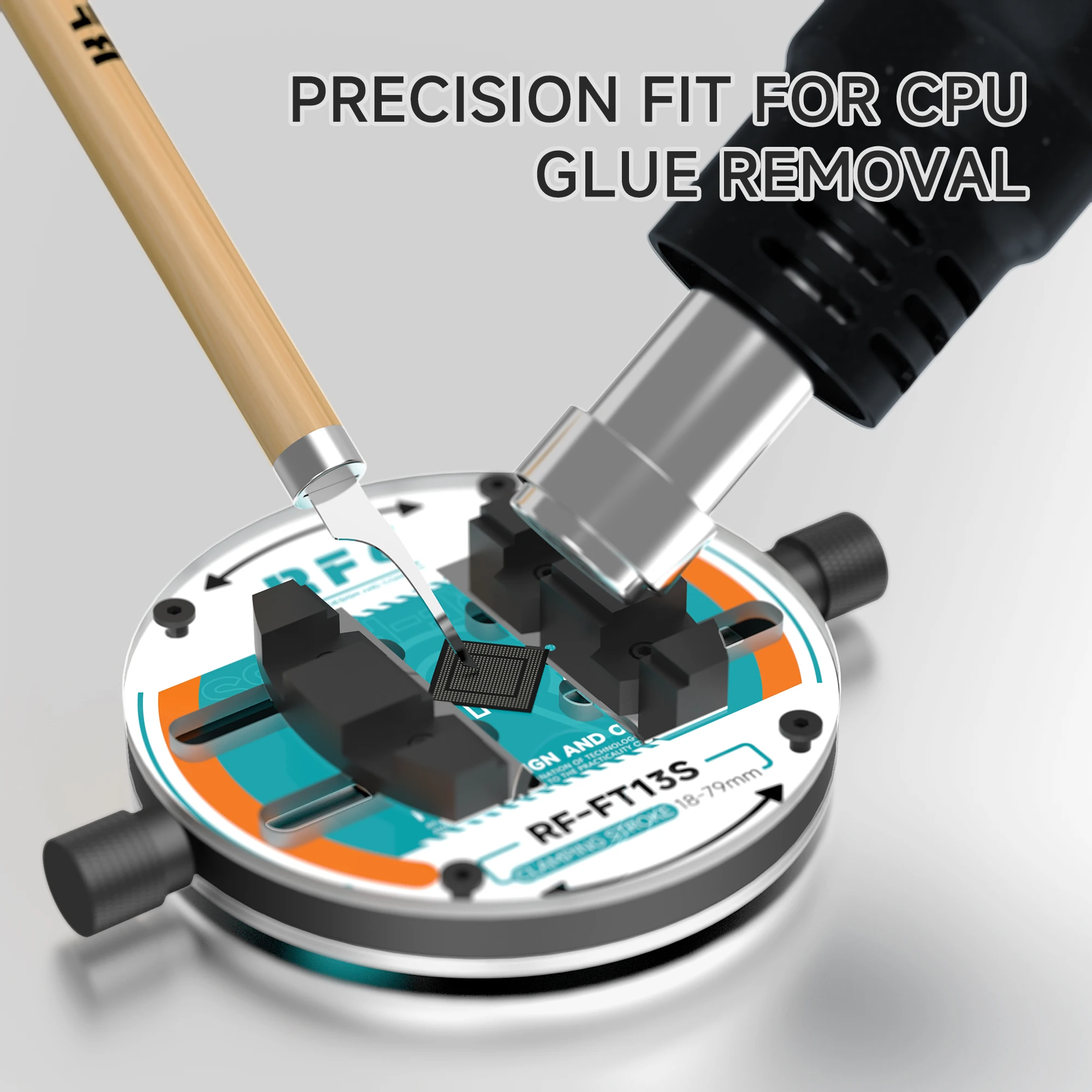RF4 RF-FT13S Universal PCB Clamp 18-79mm Coaxial Rotation No Solder Blocking For Phone Motherboard CPU Repair Tools