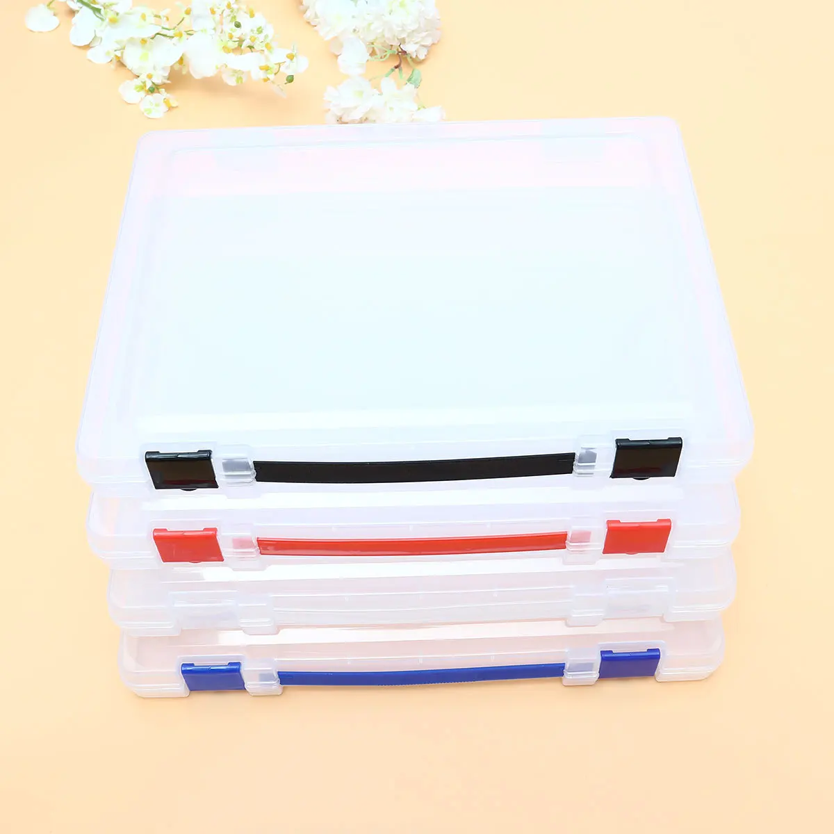 Transparent Document Storage Holder Lightweight Paper Filling Box for Important Files Document Storage Box File Case