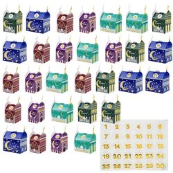 30PCS Ramdan Advent Calendar，30 Empty Boxes for 30 days, Eid Mubarak Coutdown Calendar Fillable Ramadan Gift Box