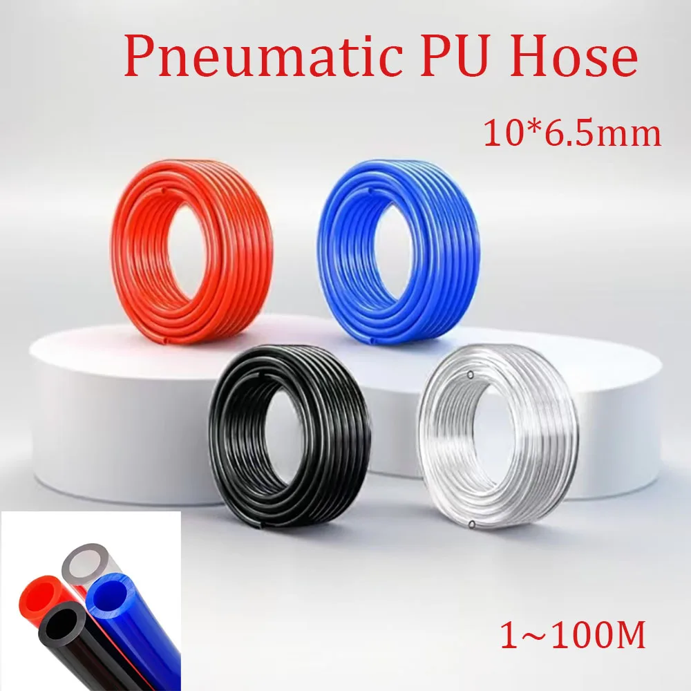 Pu Tube Hose 1mm To 100mm Pneumatic Component Compressor Air Tube Polyurethane Tube Transparent, Black, Orange, Blue