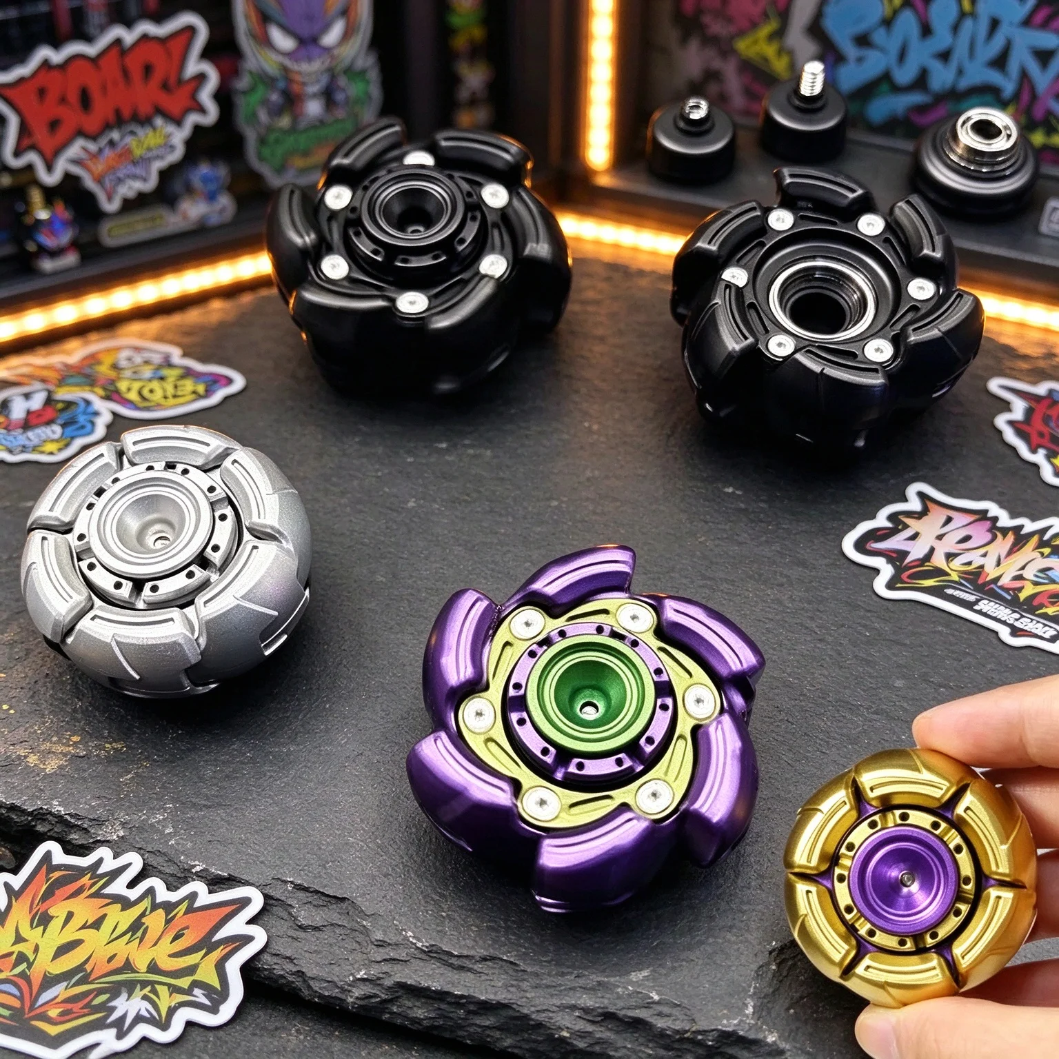 Premium EDC Kaijia Zinc Alloy Fidget Spinner High Speed Hand Spinner Autism ADHD Stress Relief Sensory Toy for Adults