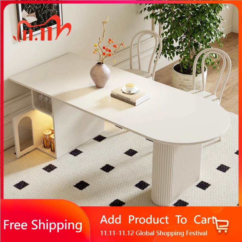 

French Cream Wind Dining Table Comfortable Adult Modern Luxury Comfortable Table Unusual High Quality Muebles Home Furniture