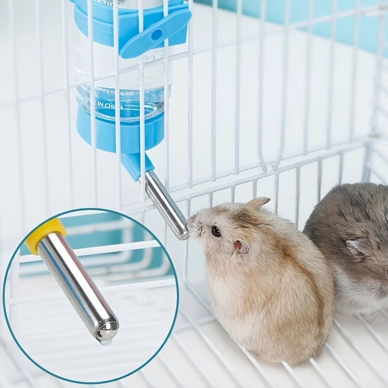 Bebedero de Plástico de 250 ml para Hámster, Dispensador de Agua Colgante para Mascotas, Conejillos de Indias, Ardillas, Conejos, Perros, Fuente con Tubo