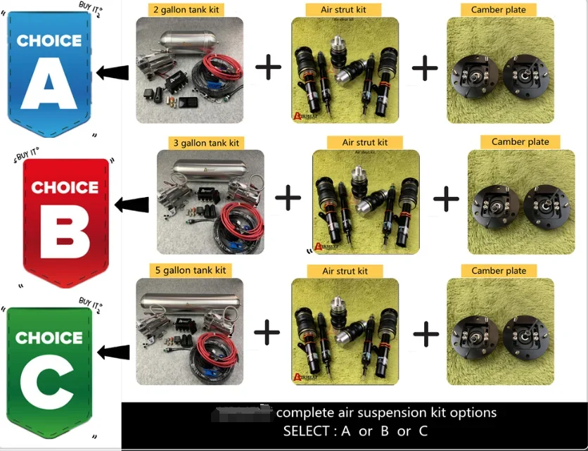 F-SNX5-T Air suspension FULL KIT/whole kits air spring coilover assembly/air management