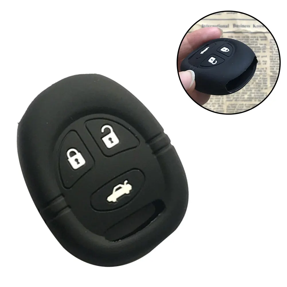 Simplifie sua gerenciamento de chave com capa de chave de silicone para Saab 93 95 Fob Remote Holder 3 botões Mantém suas chaves no pedido
