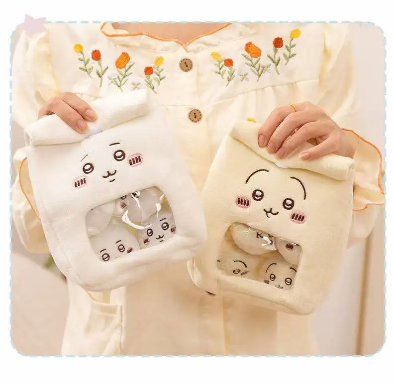 20 cm Neueste Tasche mit Snacks Kleine Acht Kawaii Gefüllte Plüschtier Puppe Cartoon Anime Süßes Geschenk für Kinder Lustige Puppe Weihnachten – Detail 22