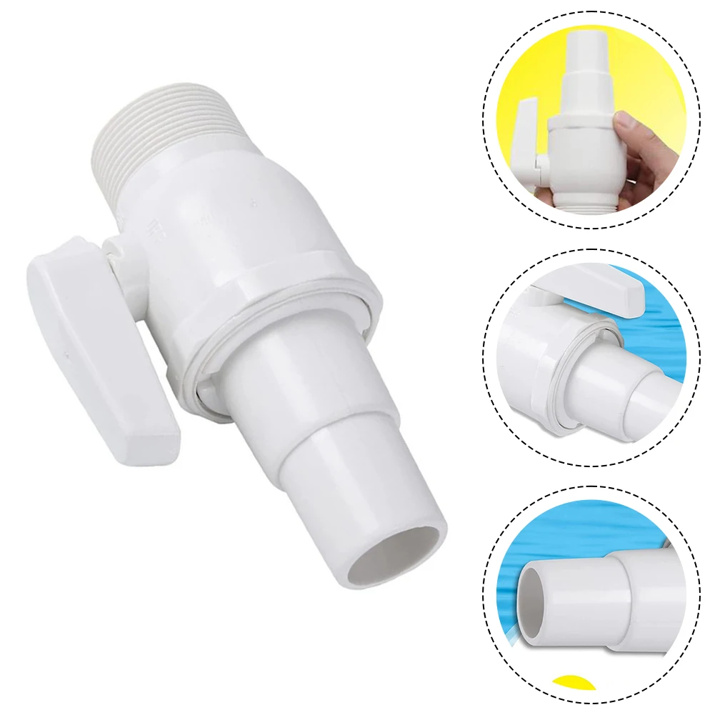 For Hayward SP0729 Pool Switch Valve Check Valve Connector ABS White Replacement Part Swimming Pool Equipment Accessories