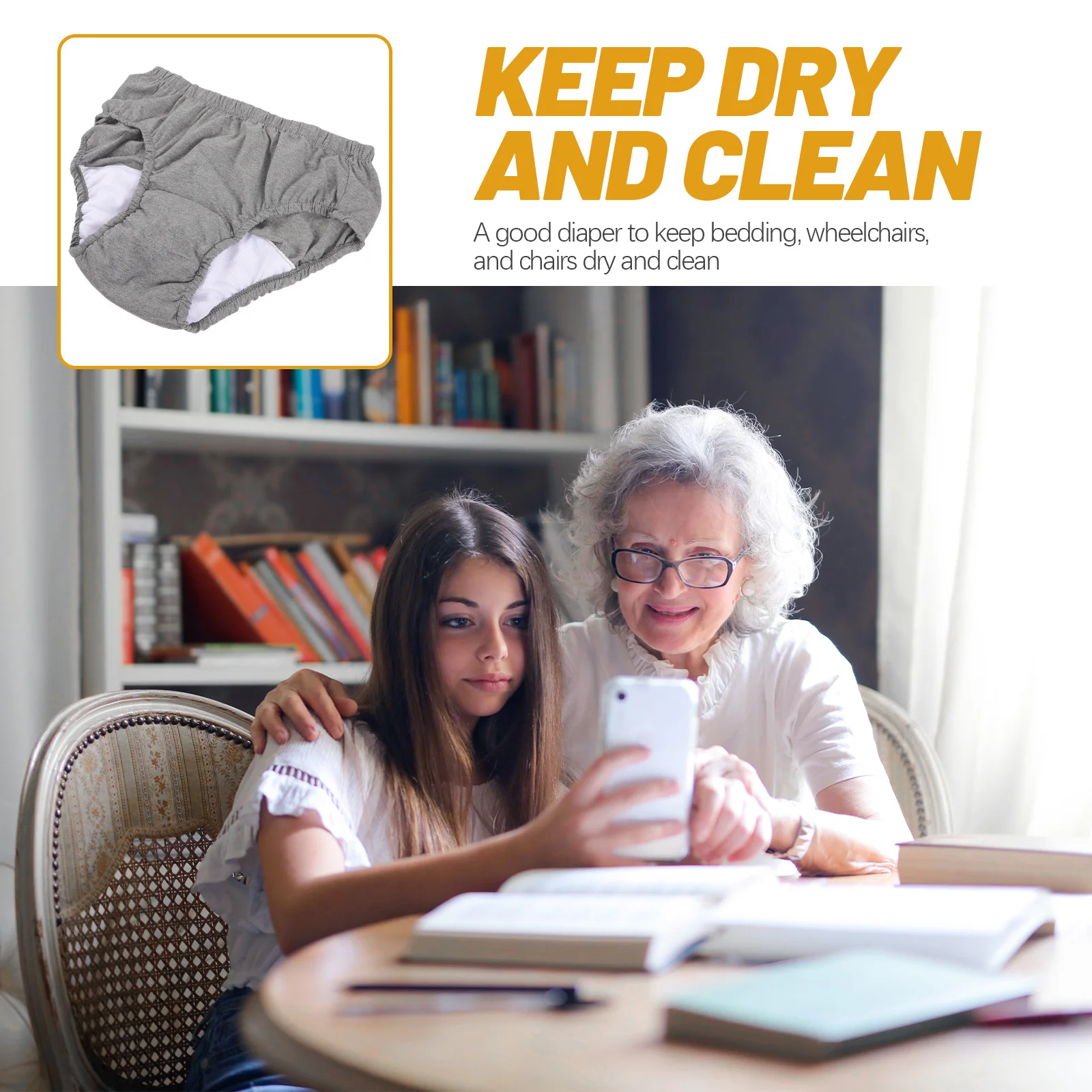 

Reusable Adult Cotton Diaper Washable Leak-Free For Elderly Breathable Comfortable Daily Travel Outdoor