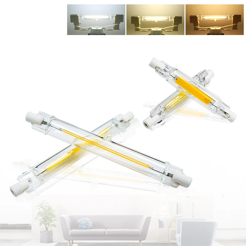 Imagem -05 - Tubo de Vidro Cob Led de Alta Potência Lâmpada Cob Substituir Lâmpada Halógena R7s 110v ac 220v 240v 5w 10w 20w 118 mm J118 78 mm J78