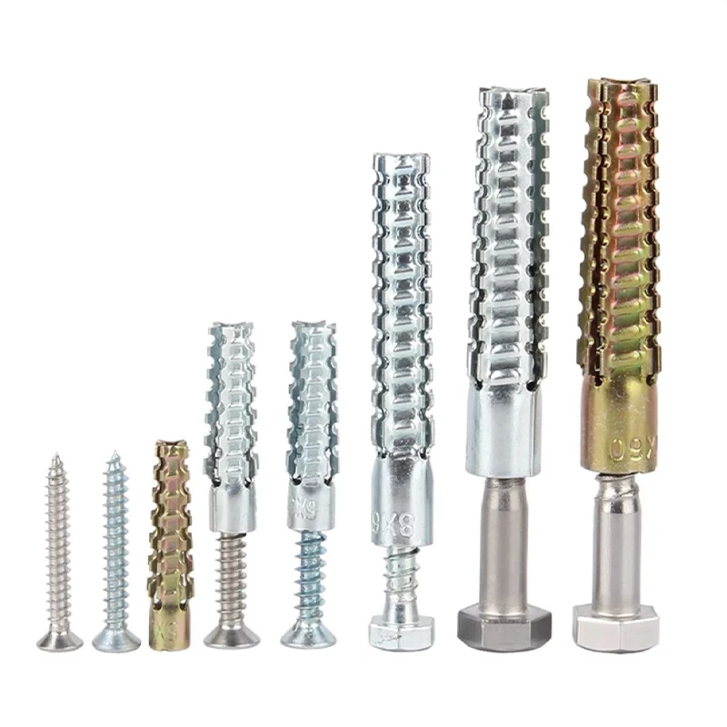 Iron Serrated Gecko Metal Expansion Screw Pipe Nail Anti Loosening Cement Wall Lightweight Brick Hollow Brick Self Tapping Screw