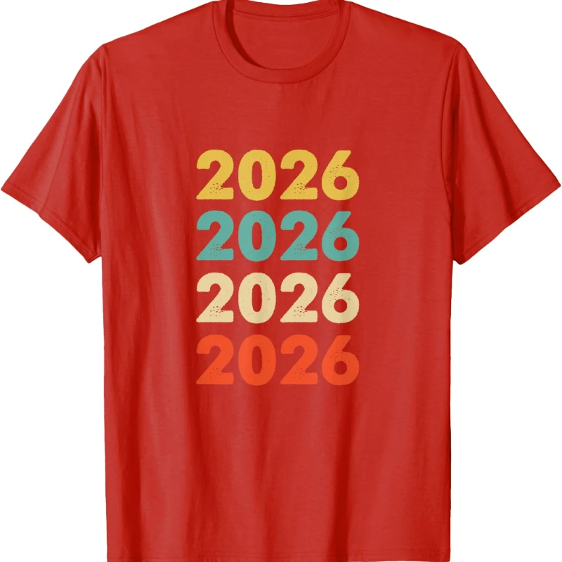 Vintage Birthday Gifts 2026 Birthday T-Shirt Unisex Adults Short Sleeve Classic Fit Figure T-Shirt Simple Loose All-match Tee