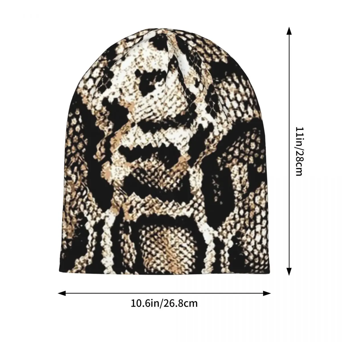 Snake Skin Skullies Beanies Hats Warm Autumn Winter Outdoor Cap Knitted Bonnet Caps for Men Women Adult
