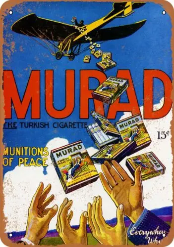 Metal Sign - Murad Turkish Cigarettes - Vintage Look Reproduction