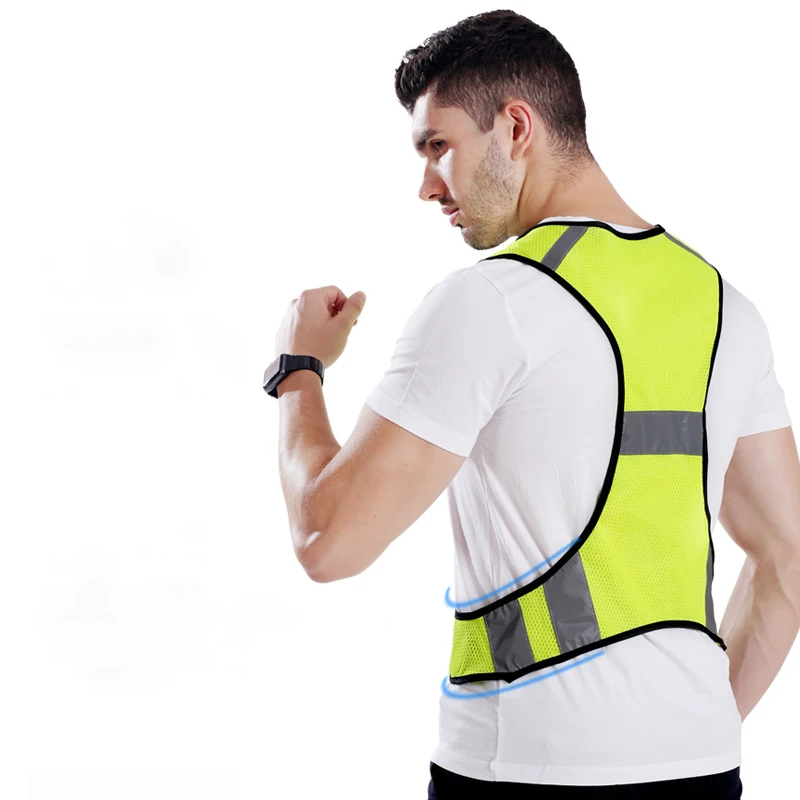 

High Bright Reflective Belt Cycling Safety Vest Night Running Suit Adjustable Reflective Vest Mesh for Adults and Children