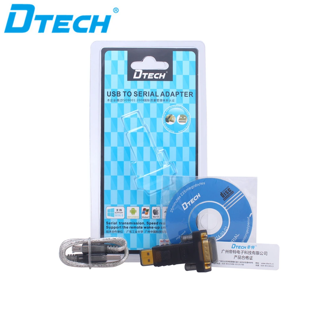 Dtech Industrial USB 2.0 to RS232 and DB25 Convertor 1.8m for Printers Serial Ports Parallel Port Device