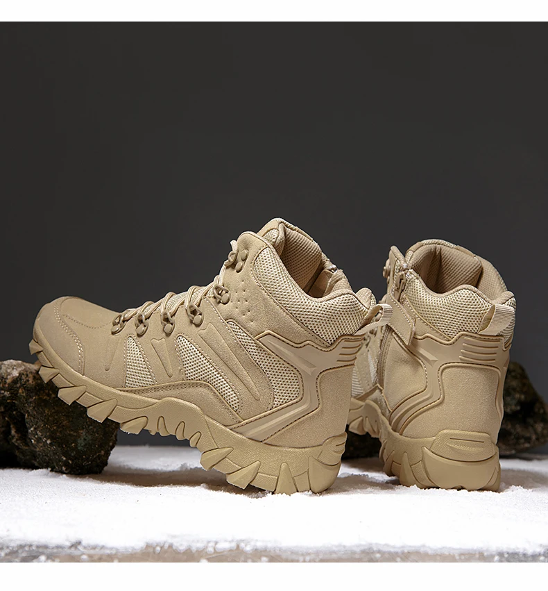Taktische Stiefel für Herren, Armee-Schuhe, wasserdicht, Militär, Outdoor, Damen, Unisex, hochwertiges Training, ultraleicht, Camping, Sicherheit – Detail 5