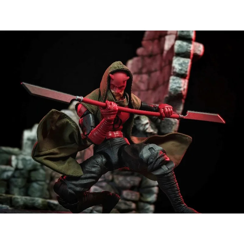 Ensemble de vêtements faits à la main à l'échelle 1/12, Daredevil Comics, coupe-vent, écharpe, vêtements pour figurines d'action de 6 pouces, décoration
