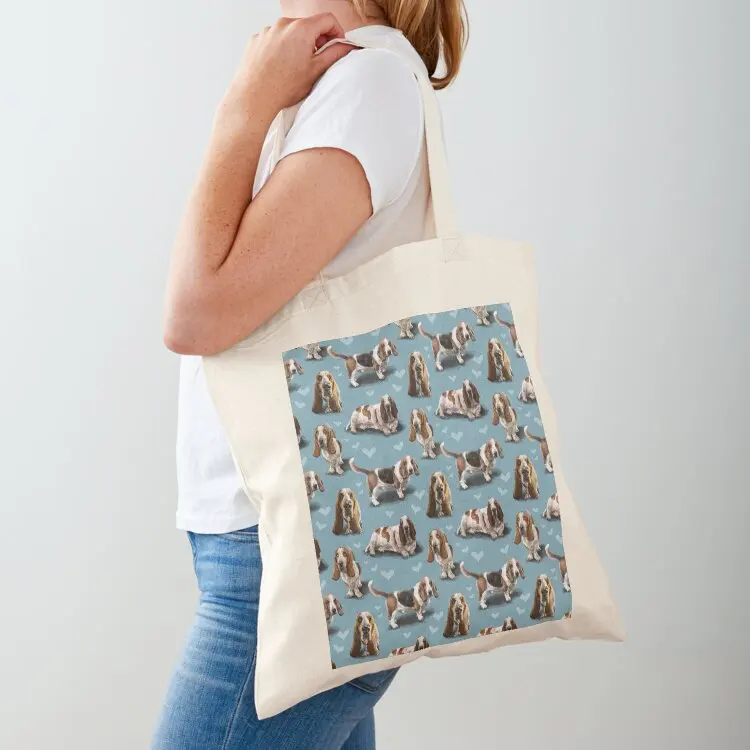 

The Basset Hound Tote Bag Handbags Custom bag shopping trolley bag tote screen