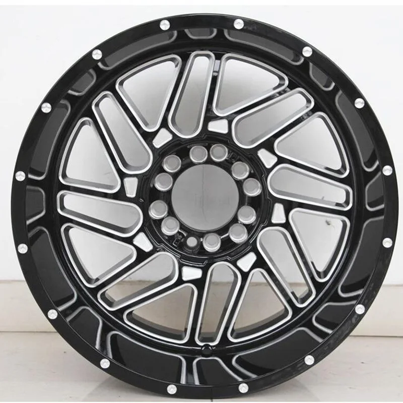 

for 24 Inch Black Deep Dish Wheels Multi-Piece Look Cast Alloy Rims for SUV & Off-Road 4x4 Touring Car & RV Wheels