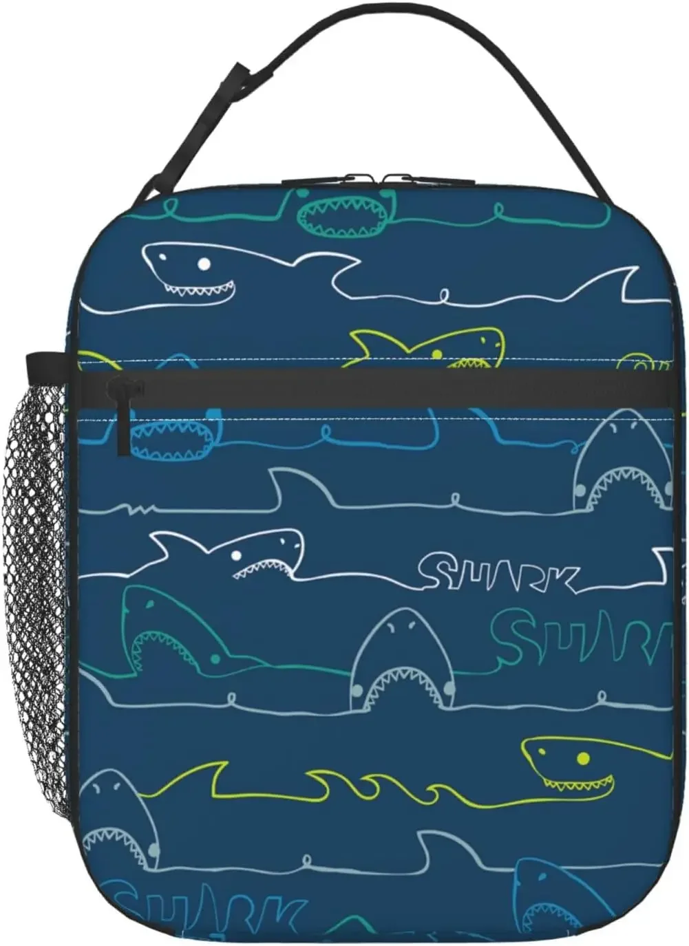 Lunch Box for Kids Girls Boys Shark Lunch Bag Cooler Tote Reusable Insulated Container Gifts for Picnic Travel Work School