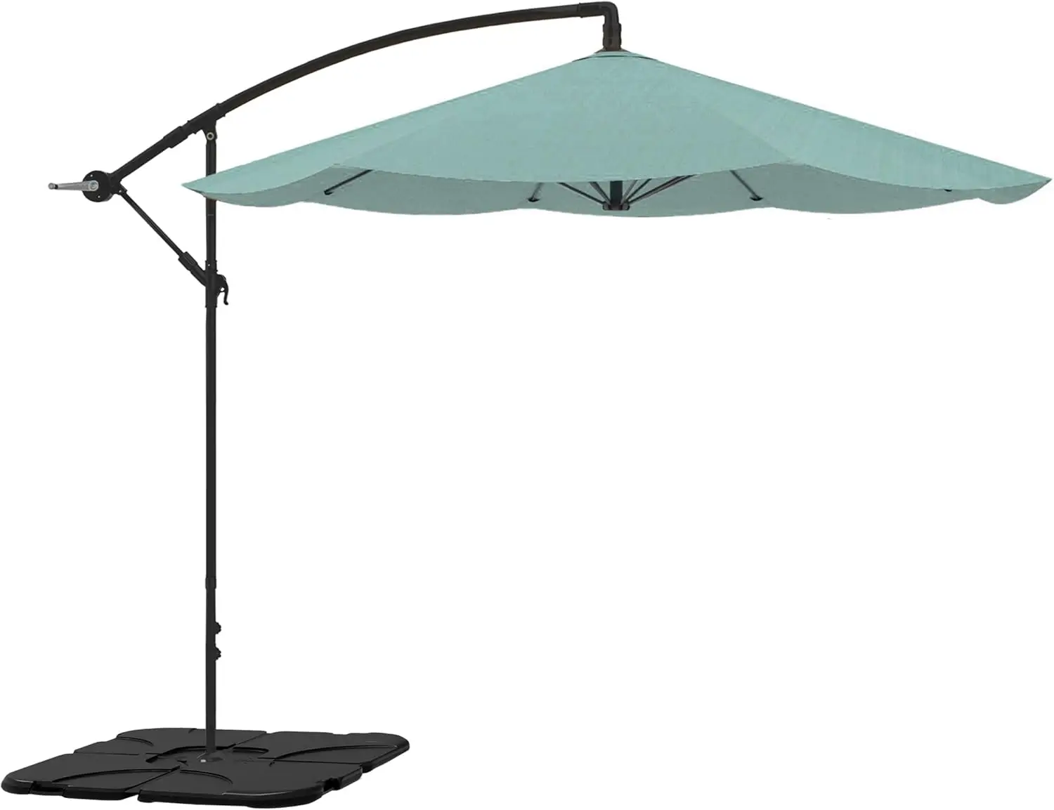 

10 Ft Offset Cantilever Patio Umbrella - Fade-Resistant Shade Umbrella Outdoor Patio Canopy with Cross Base for Garden, Lawn, De