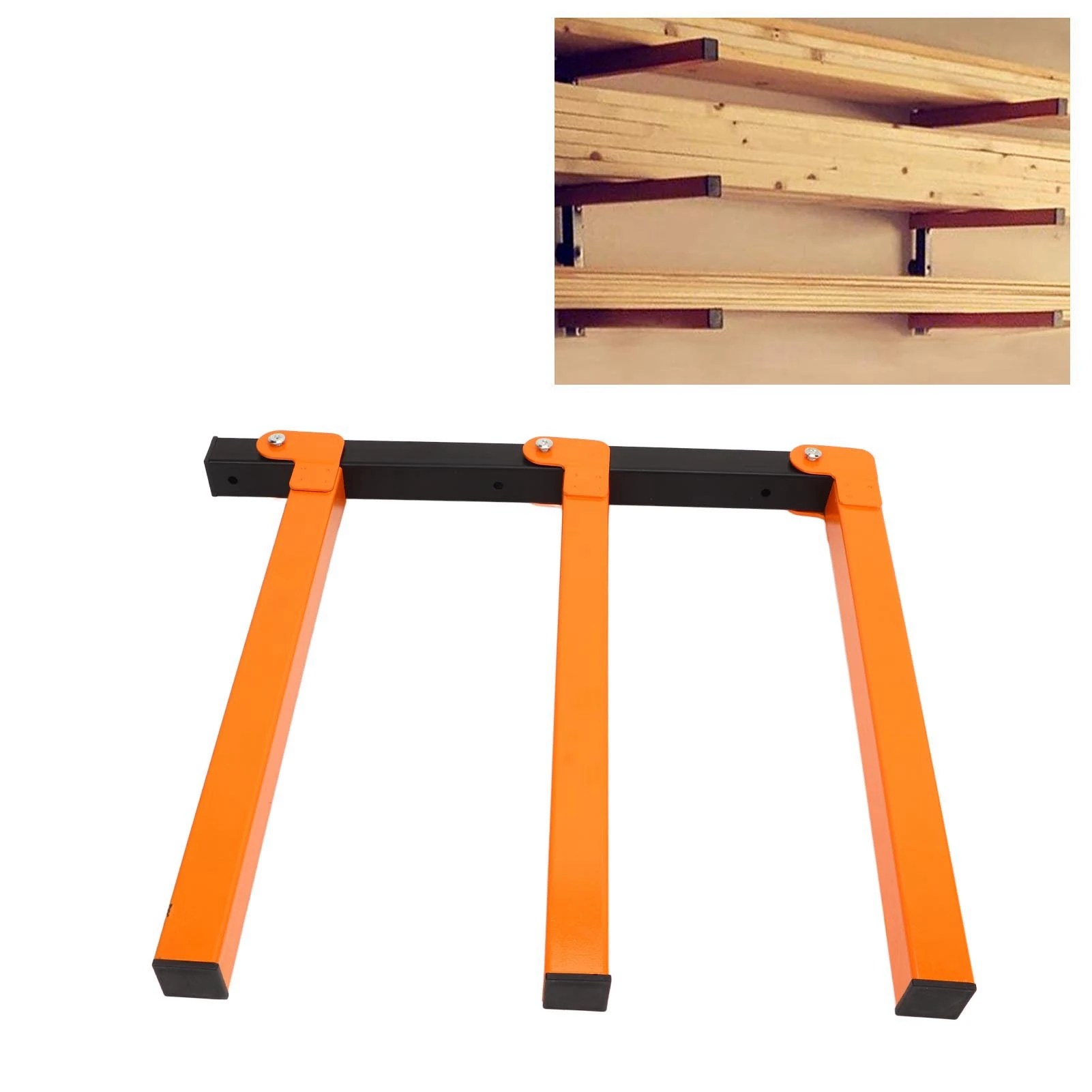 

Lumber Storage Rack Pressure Resistant Wall Mount Wood Organizer 460 Pounds Bearing Fine Workmanship for Indoor for Pipes