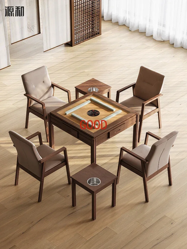 Solid Wood Mahjong Machine Dining Table Dual-Use Plastic Products (Flower Pots)