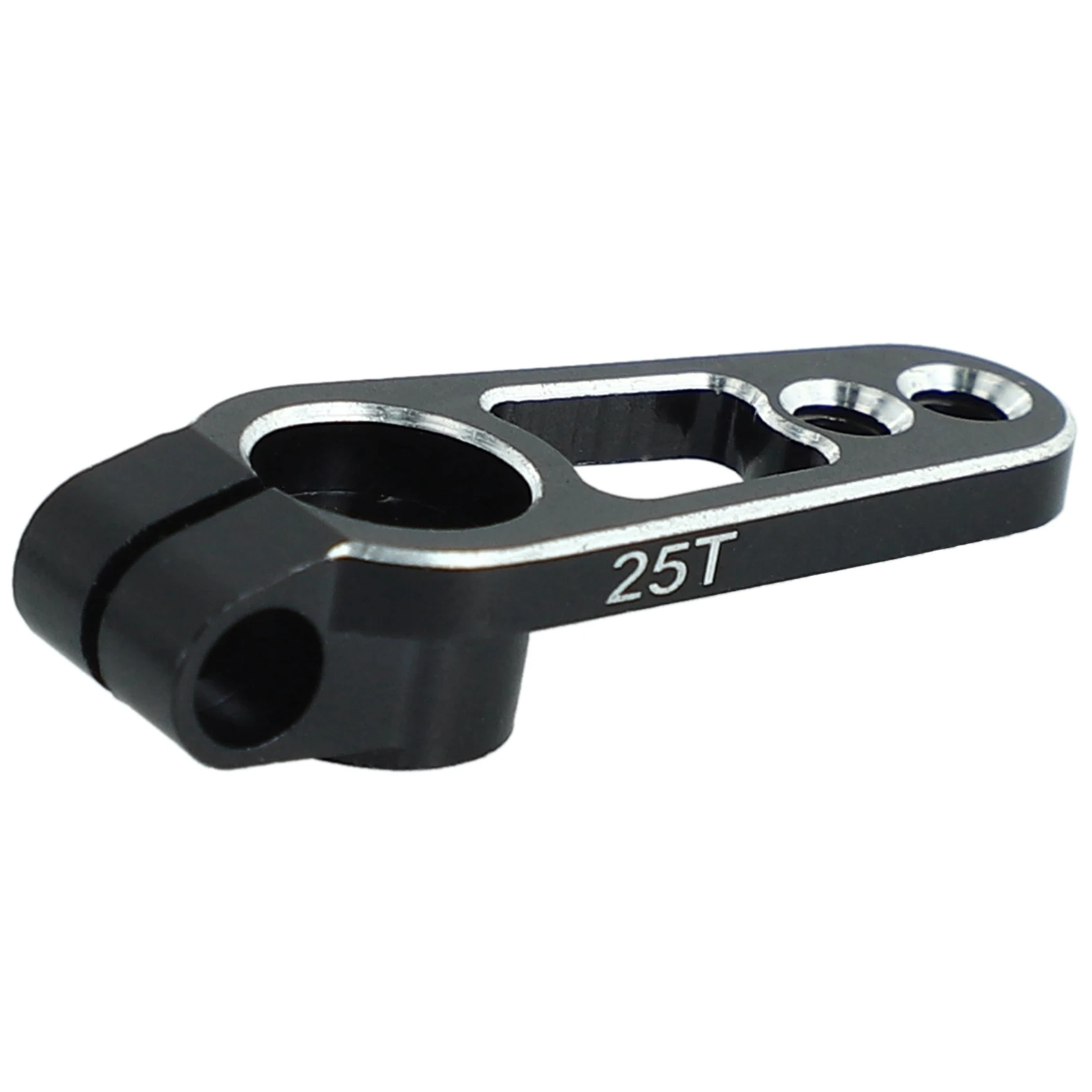 X18A-4PCS aleación de aluminio 25T 31Mm bocina de brazo Servo de dirección para piezas de orugas de coche RC, negro