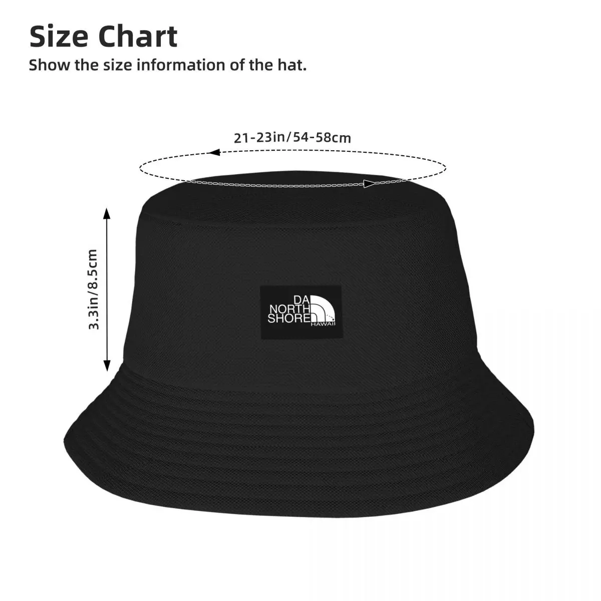 New DA NORTH SHORE HAWAII Bucket Hat Snapback Cap New In Hat Male Women\'s Hat Men\'s