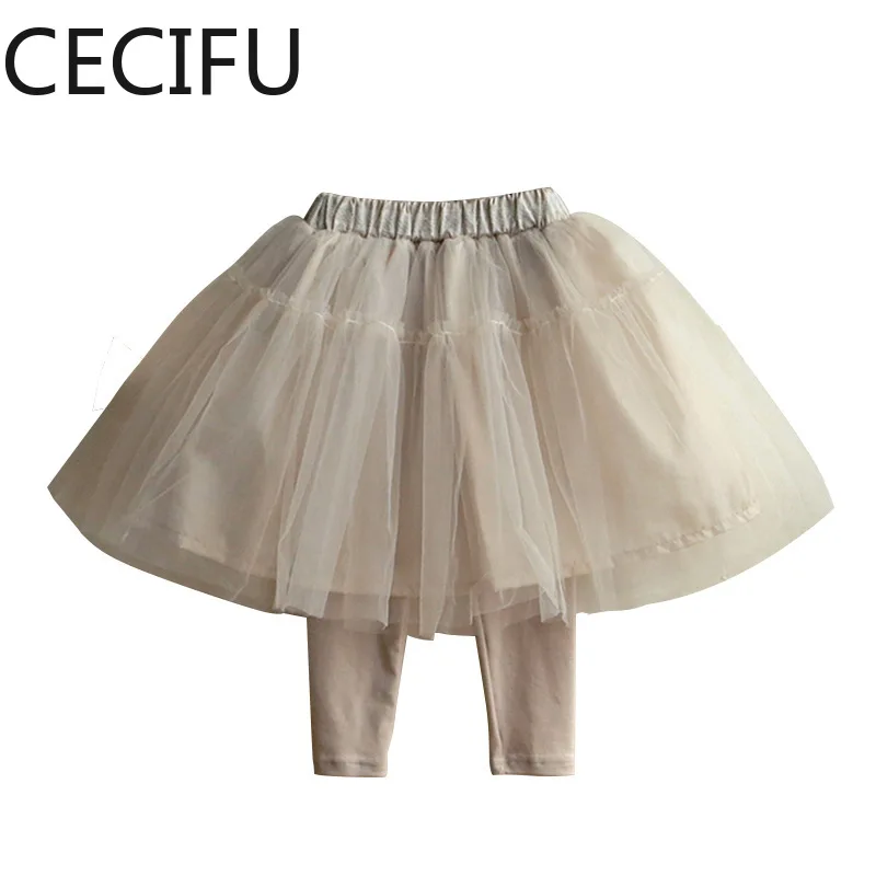 

Юбка для девочек, осенняя Милая Кружевная сетчатая юбка для девочек с леггинсами, детская пушистая юбка для детей 2-11 лет, хлопковая юбка-брюки CC244