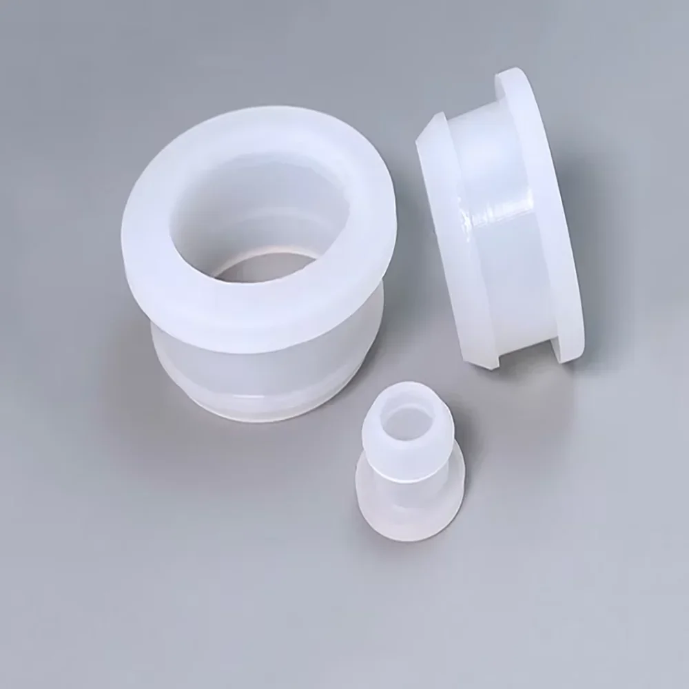 2/10 pièces 4.5mm-50.6mm caoutchouc de Silicone Snap-on œillet trou bouchons embouts bonde fil câble protéger douille noir/blanc