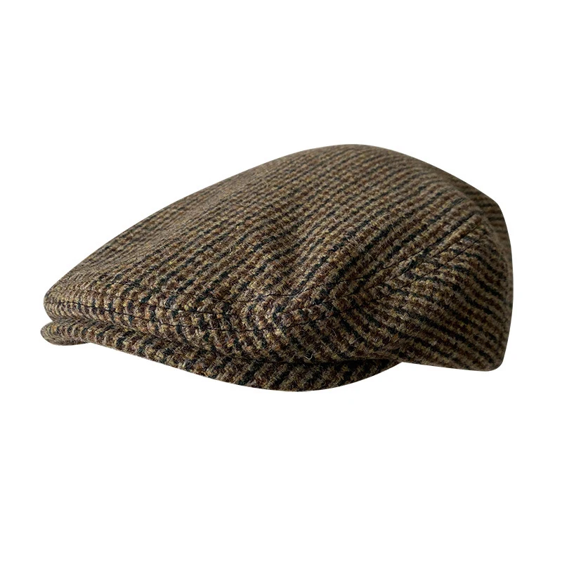 Nowa wełniana płaska czapka męska kapelusz taksówkarza golfowa Gatsby Ivy Cap kapelusz myśliwski kiosk kierowca Beret 09